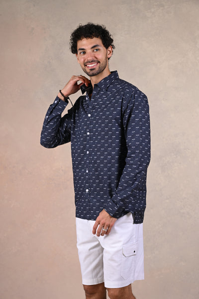 Midnight Wilderness | Celestial Safari Blue Mood shirt
