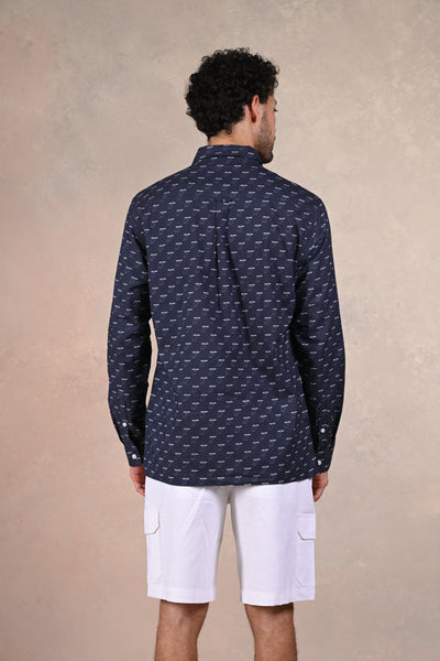 Midnight Wilderness | Celestial Safari Blue Mood shirt