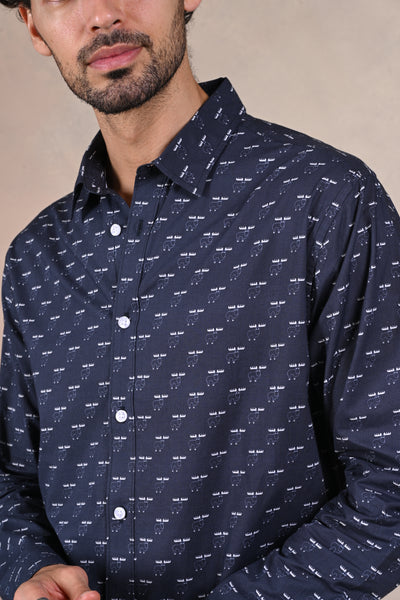 Midnight Wilderness | Celestial Safari Blue Mood shirt