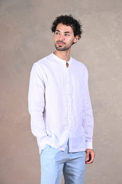 Happy Bay Men's Pure White Shirt Crisp, clean design for ultimate comfort. Get it today!