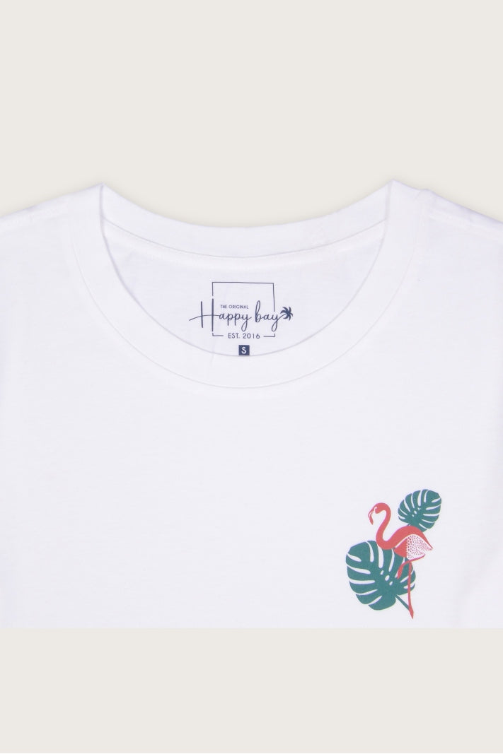 Women’s white casual T-shirt — Stand Tall style from Happy Bay. Perfect for summer!