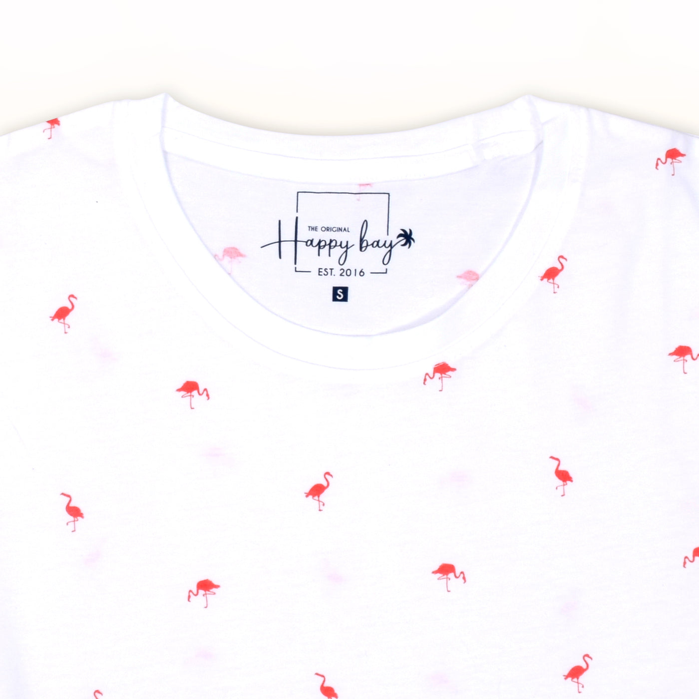 Weißes Flamingo-T-Shirt