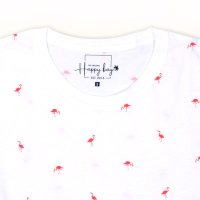 Weißes Flamingo-T-Shirt