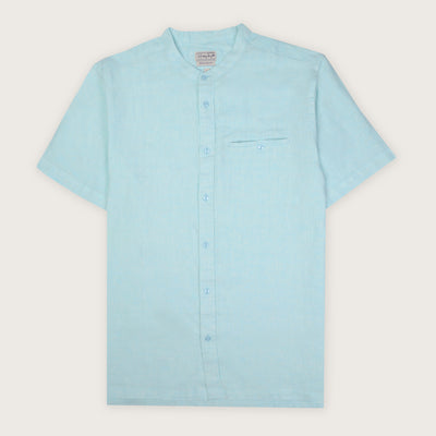 Happy Bay Delicate Blue Linen Shirt - Perfect for any occasion. Get yours now!