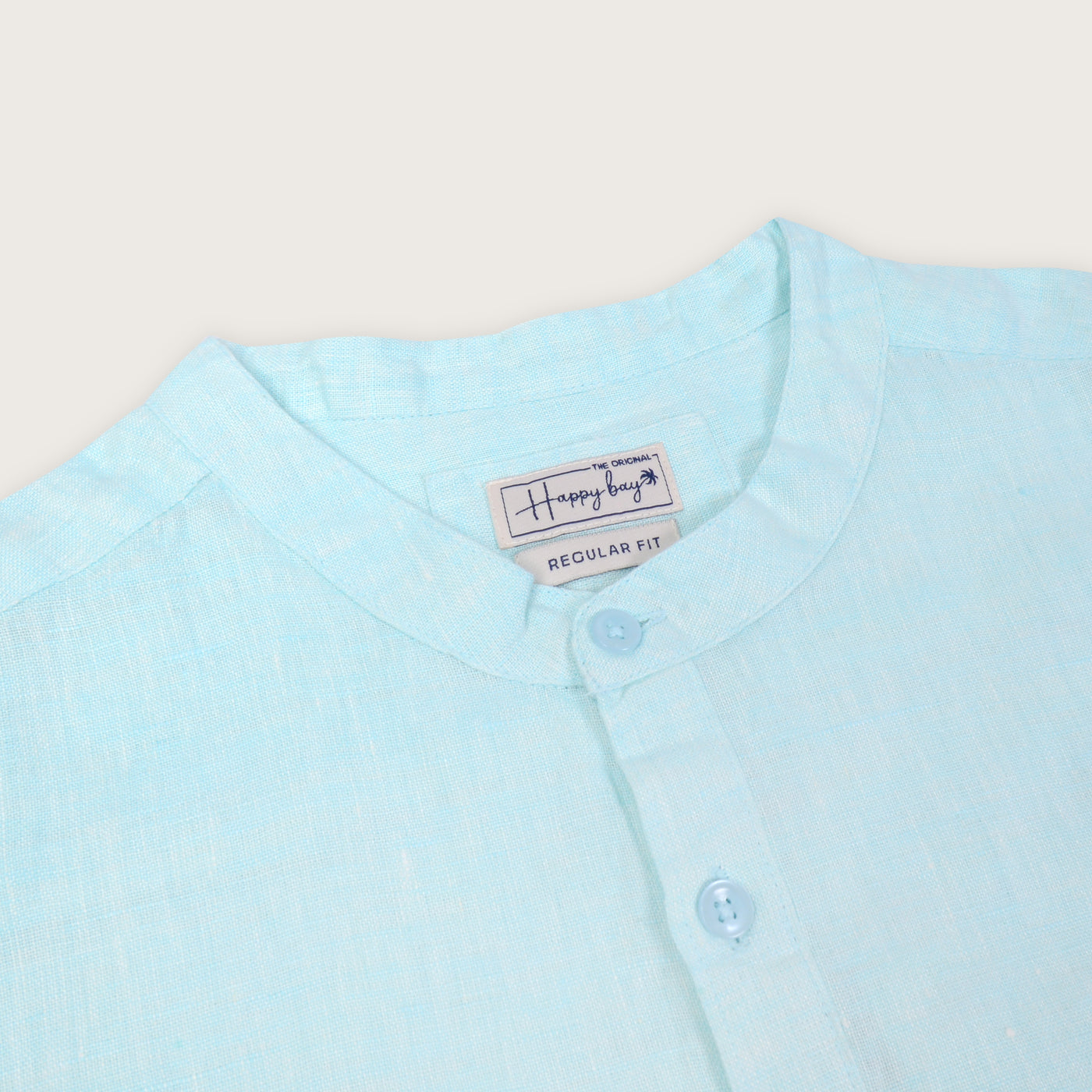 Light Hearted Men's Sky Blue Linen Shirt — cool and stylish summerwear. Shop now at Happy Bay Spain, UK & Europe!