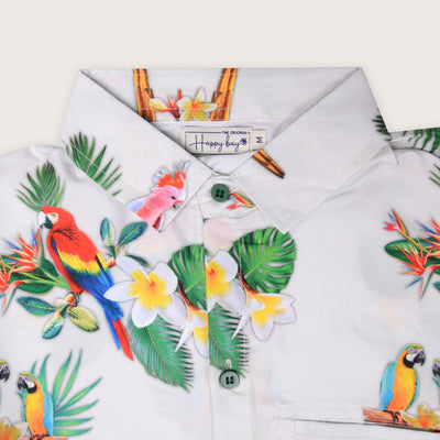 Parrots in a line Hawaiian Shirt