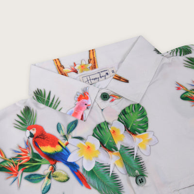 Parrots in a line Hawaiian Shirt