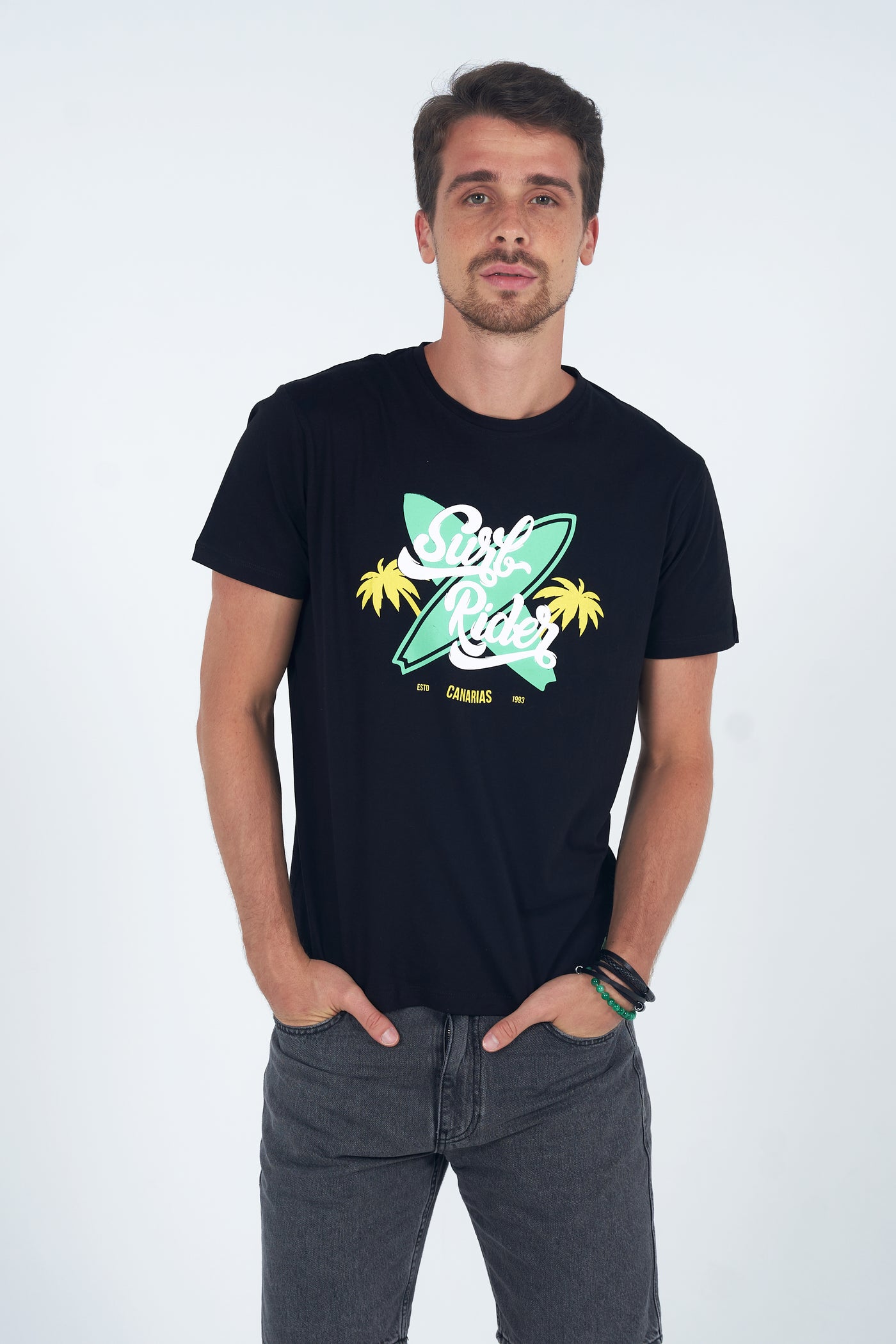 Camiseta Surf Rider Negra