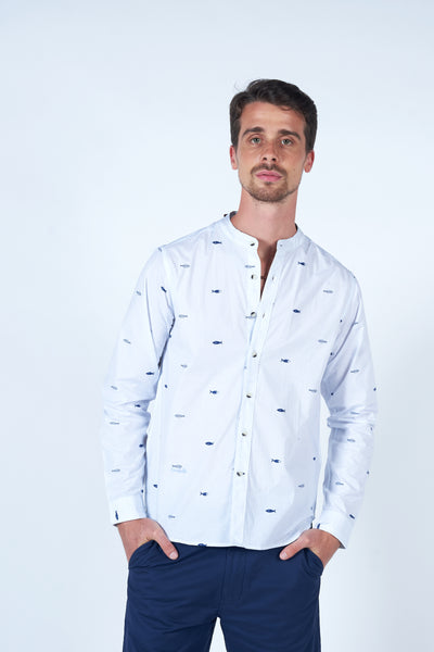 Ride the style wave with the Happy Bay Tuna Waves White Shirt - Order now!