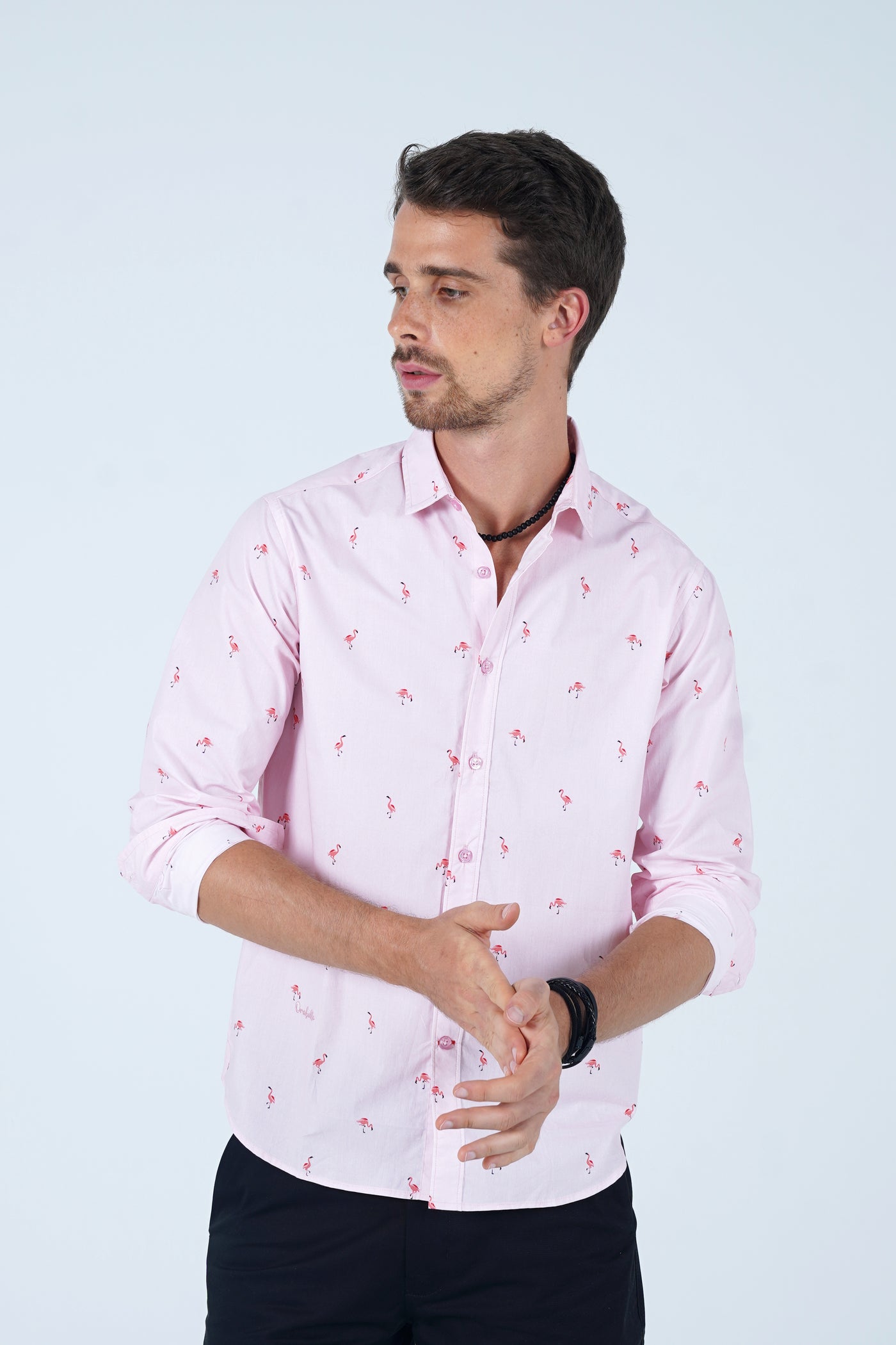 Elevate your wardrobe with this stylish Cradle Pink full-sleeve mood shirt - Buy today!