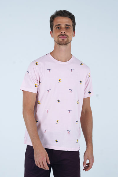 Erdbeer-Surfer-T-Shirt
